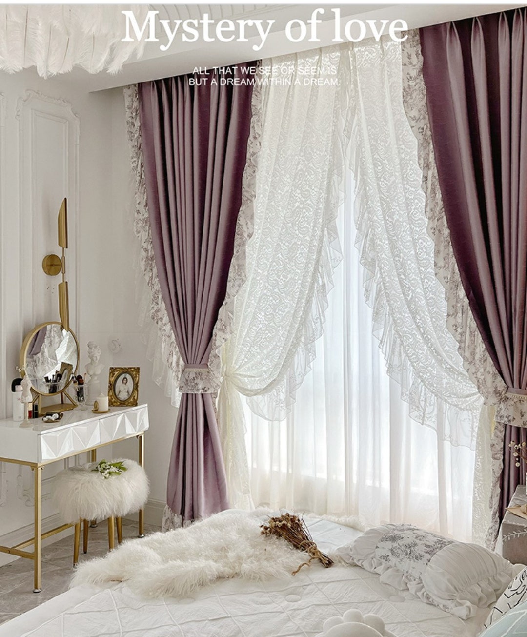 Luxury Living Room Curtain Premium Fabric Bedroom Etsy