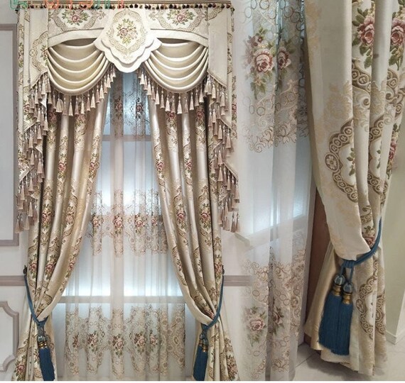 embroidery curtains for living room