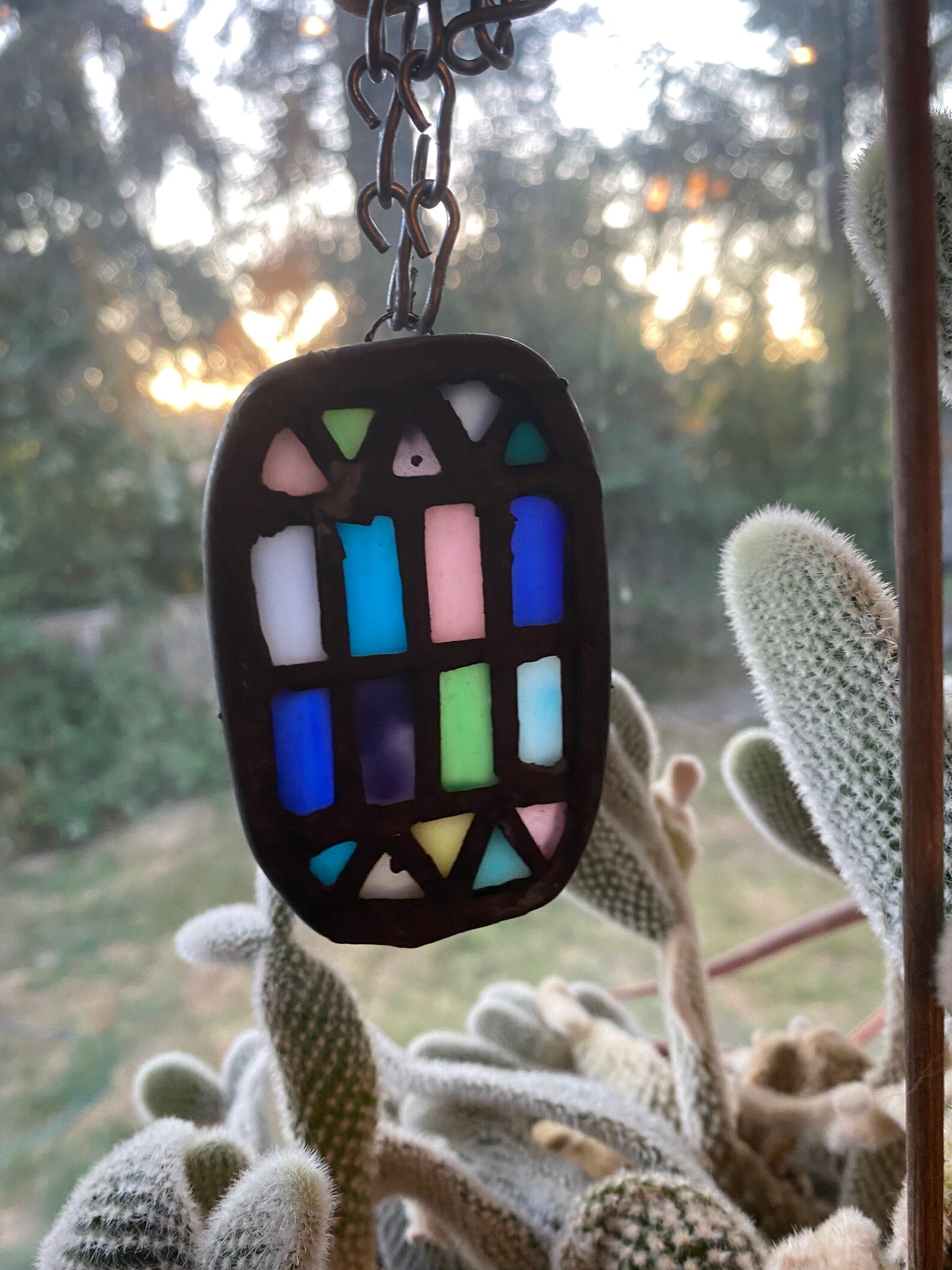Mini Buntglas Fenster Multi Etsy