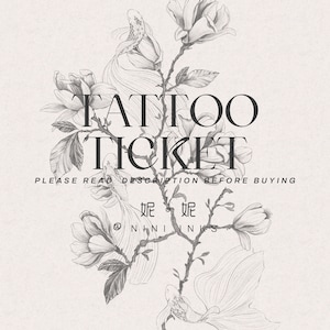 Tattoo Ticket by Nini.inks | "Magnolia & Fish "