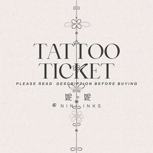 Tattoo Ticket by Nini.inks | &quot;Tassel&quot;