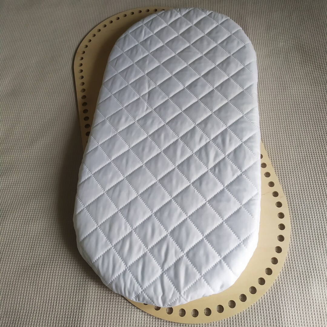 Moses Basket Base With Pad. Plywood Basket Bottom. Pad