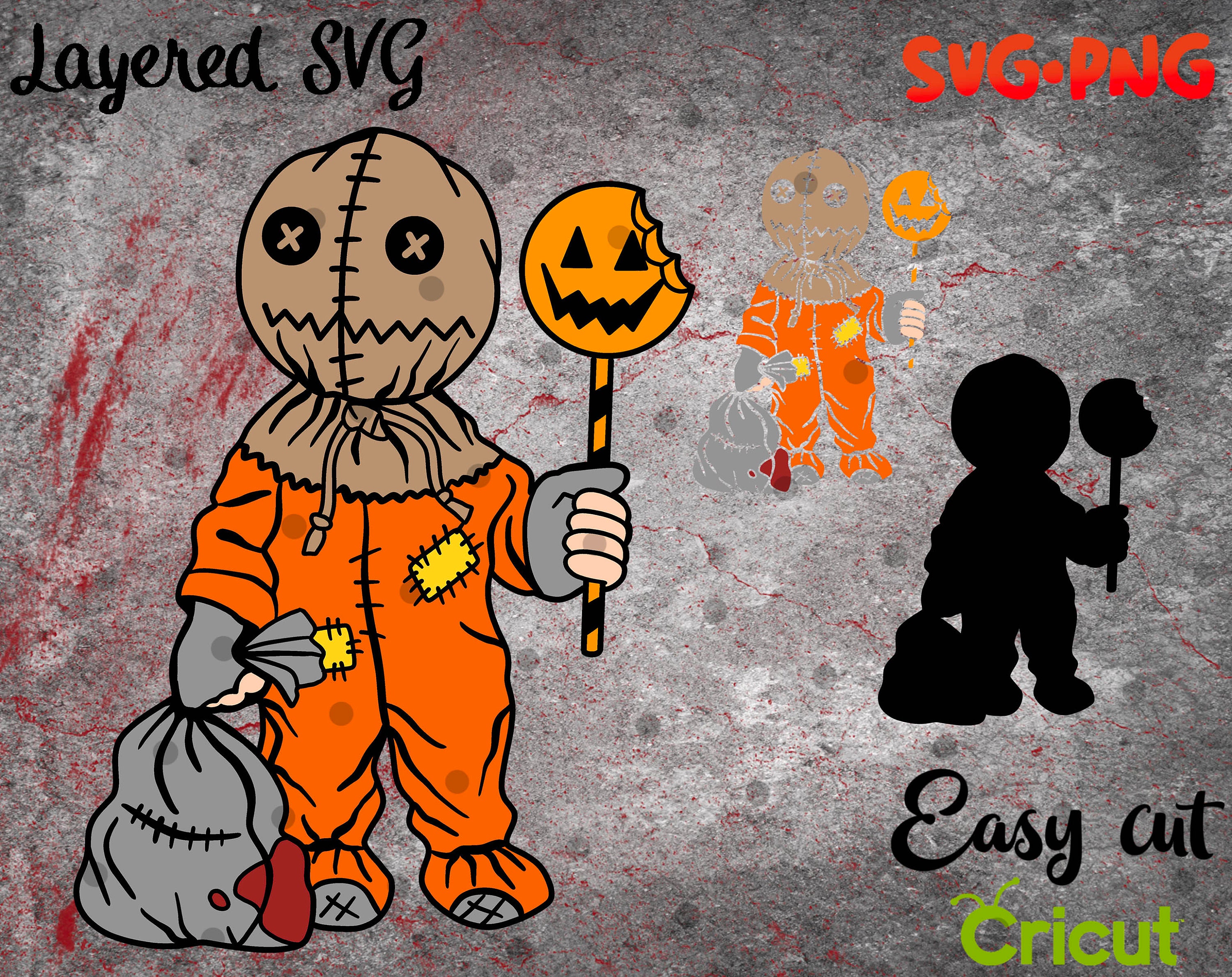 Papercraft svg files for cricut Cut Files Trick R Treat Sam Halloween