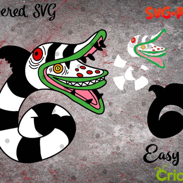 Layered SVG Sandworm for Cricut, Horror Svg, Vinyl File, Ghost svg and png, Horror Movie svg png