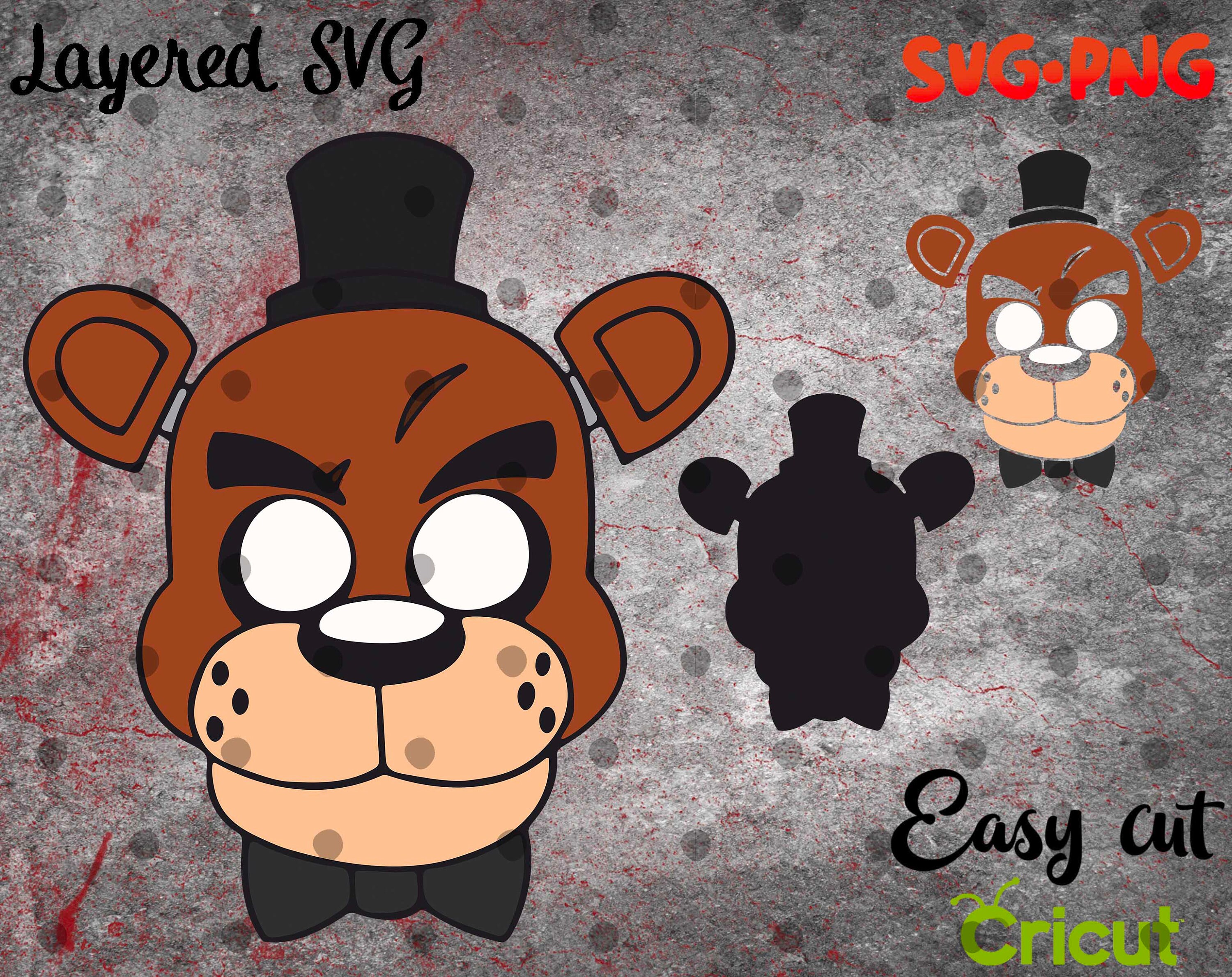 Five Nights at Freddy's Security Breach Character Logos 4 Individual Svg's  Svg Png Pdf Dxf Eps Cricut Silhoutte Sublimation Coloring Page 