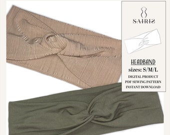 Headband Sewing Pattern (PDF) | S/M/L