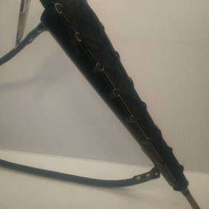 Black Leather Parasol holder