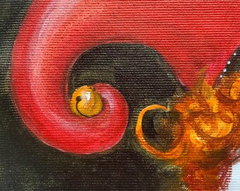 オリジナルのピエロの肖像画 | キャンバスに描いたアクリル画