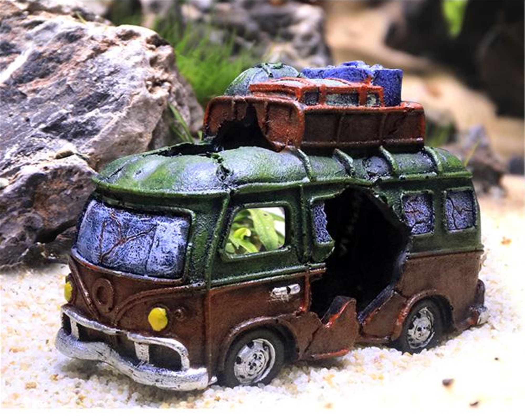 Aquarium simulation car fish tank landscaping undersea Etsy