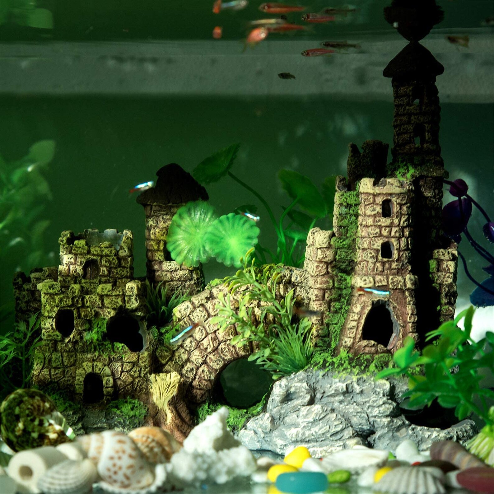 Aquarium Ornament Castle Hideout Aquarium Decorations Large Etsy