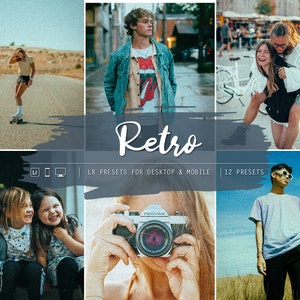 12 Mobile & Desktop Lightroom Presets, instagram presets, Retro presets, vintage photos, mobile presets, old film presets, lightroom presets
