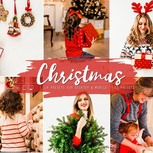 12 Mobile & Desktop Lightroom Presets, Christmas presets, instagram presets, color presets, desktop presets, mobile presets, vibrant presets