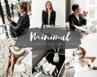 12 Minimal Lightroom Presets, Warm Photo Filters (Mobile & Desktop)