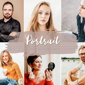 12 Mobile & Desktop Lightroom Presets, Portrait presets, instagram presets, bright presets, desktop presets, photo presets, blogger presets