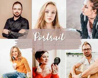 Portrait Lightroom Presets, Mobile & Desktop, Bright Photo Filters (Digital Download)