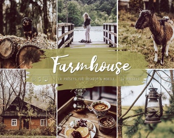 12 Mobile & Desktop Lightroom Presets, farmhouse presets, bohemian presets, instagram presets, boho presets, warm presets, natural presets