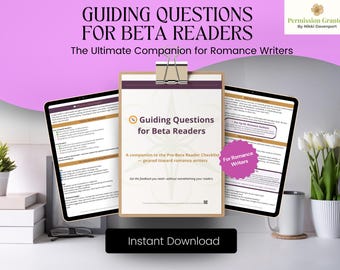 Indie Romance Author Guiding Questions for Beta Readers: Printable Guide (PDF)
