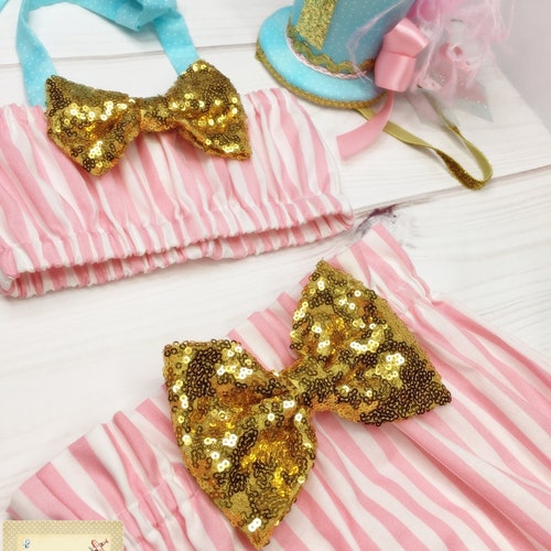 Girls 1st or 2nd Circus Birthday Outfit/Pink Carnival Smash Birthday Set