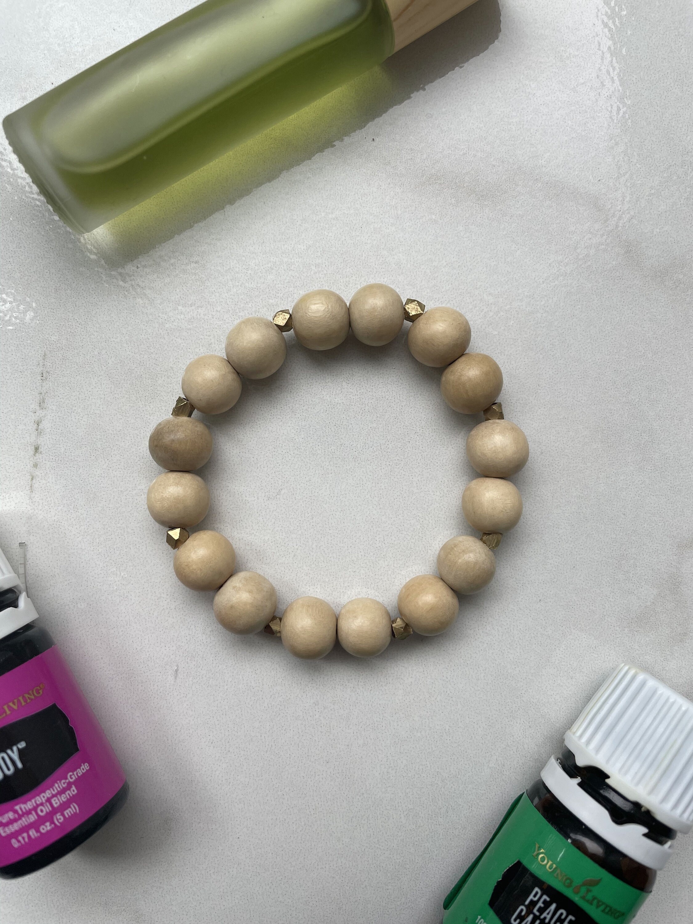 Natural Wood Essential Oil Bracelet beaded bracelet diffuser Etsy