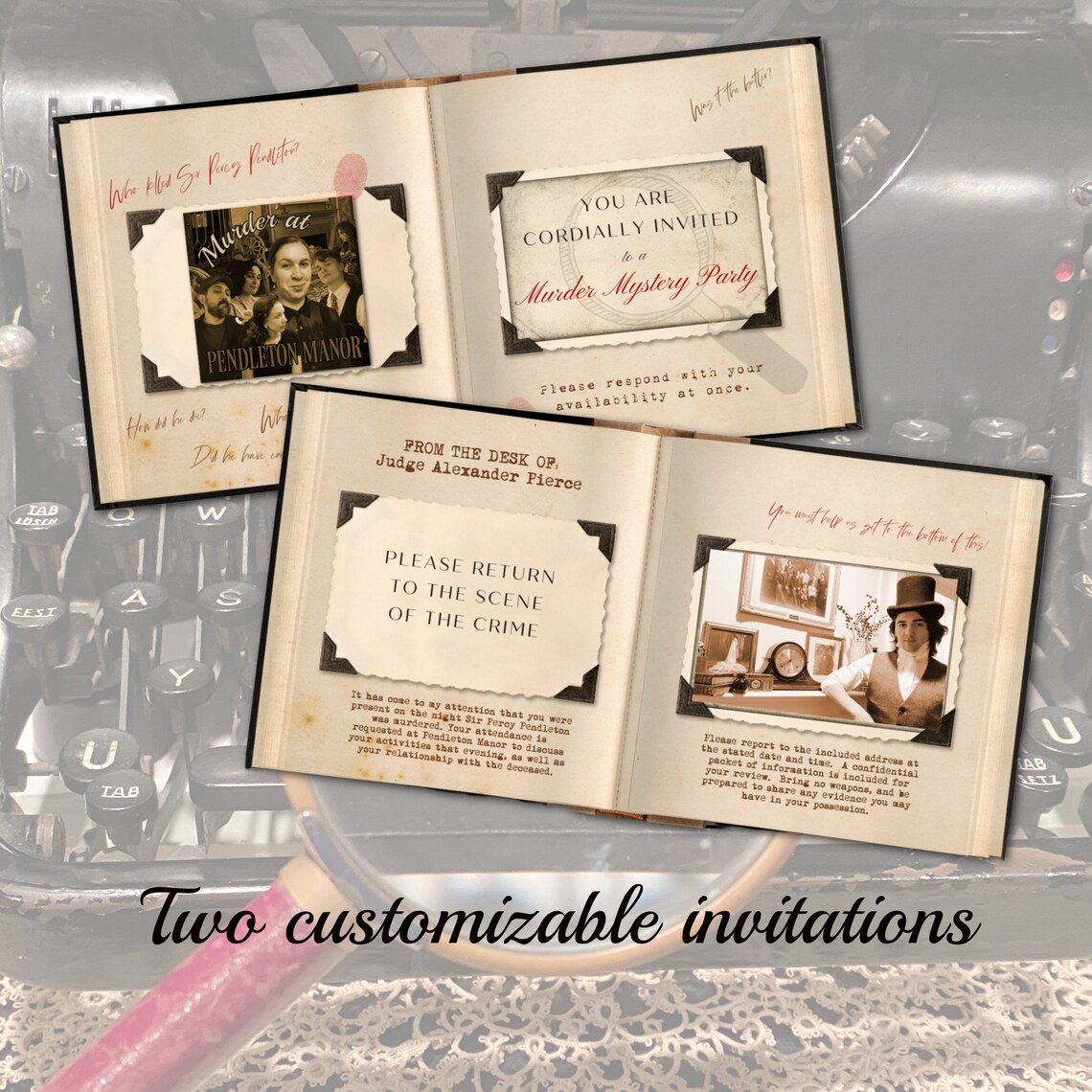 Complete Murder Mystery Party Kit | Murder at Pendleton Manor | 5 - 10 ...