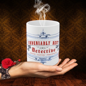 Best Detective Mug Award Prize | Murder Mystery Party Award | Best Detective Award | Murder Party Game Prize