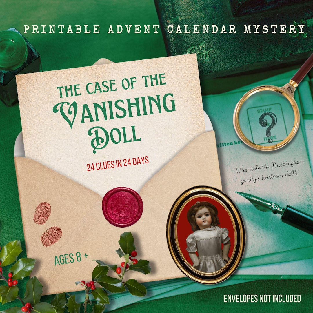 Murder Mystery Advent Calendar Digital Download Printable Available Murder Mystery Advent Calendar Digital Download Printable Available