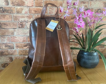 Ashwood Leather Genuine Authentic Leather Backpack women's Bag Brown