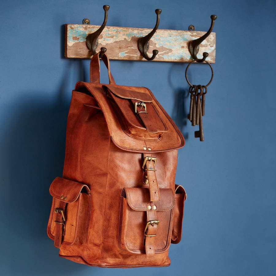 School Bag Leather Backpack Etsy UK
