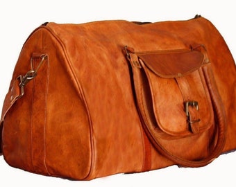 Travel Cabin Bag Gym overnight genuine Leather large Triangle duffel weekend handmade bag Luggage Bag Holiday Bag