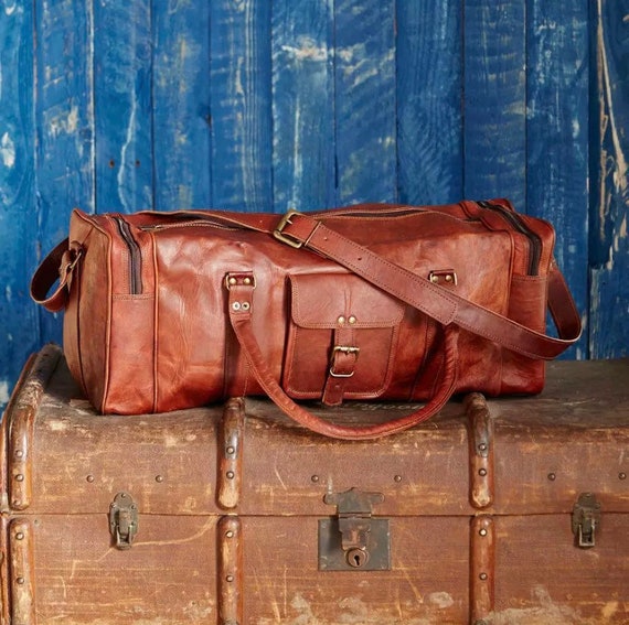 Vintage Weekend Bag Cabin Luggage Sports Bag Holiday Bag