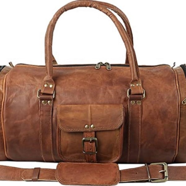 Gym workout bag, duffle bag, travel bag, cabin luggage, Genuine Leather Bag, Daily use bag, Office Bag, School Bag, Holdall