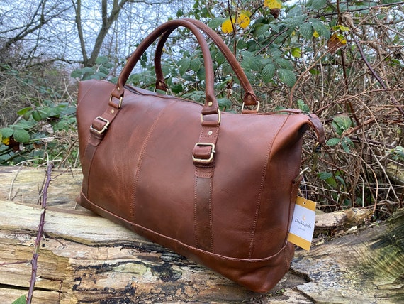 Sac de Voyage en Cuir de Luxe Léger pour Homme - Sac de Jour