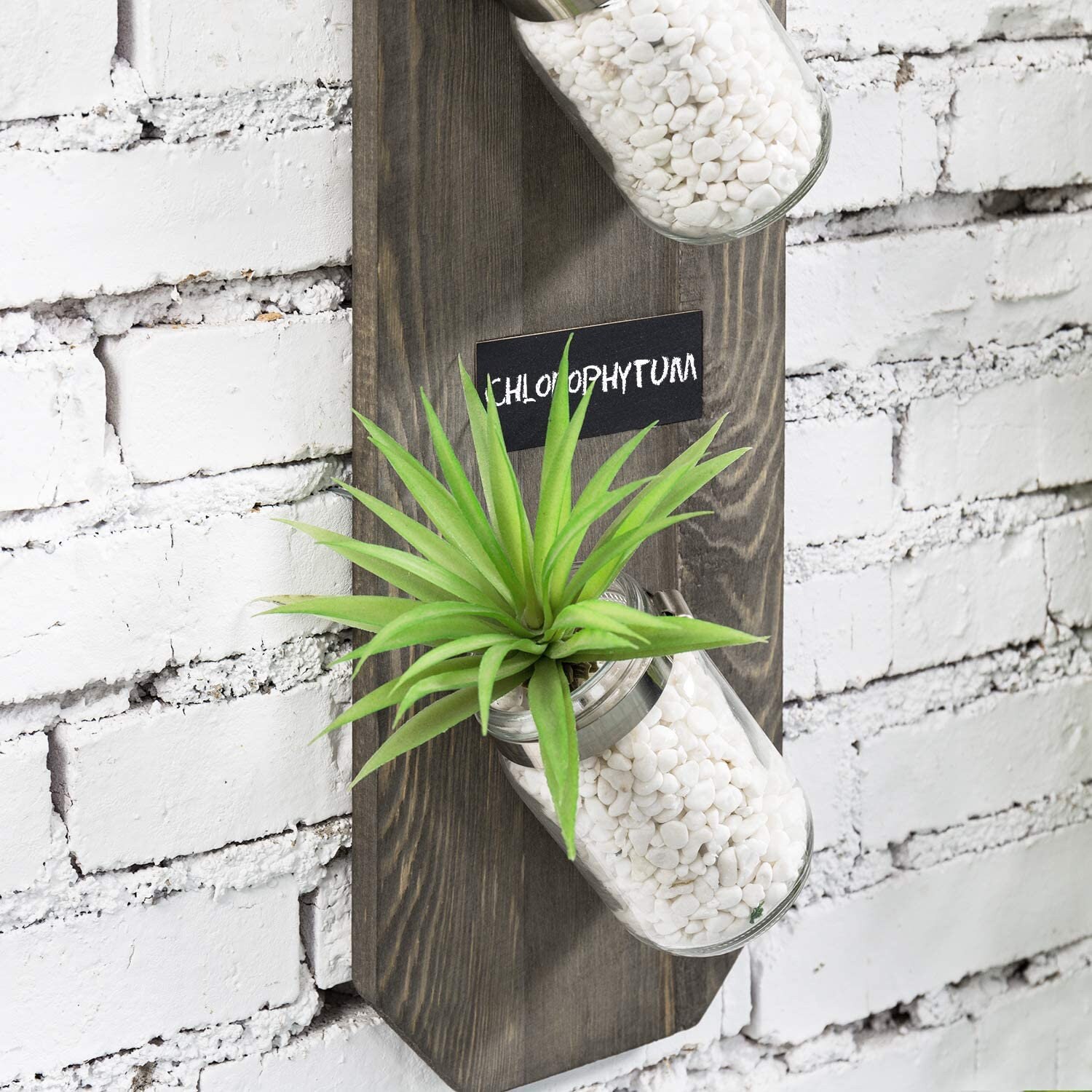 Indoor Garden Wall Mounted Herb Garden Gray Wood Indoor Etsy