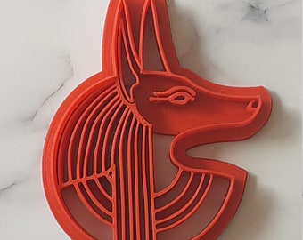 3 "Plastica biodegradabile egiziana Anubis Cookie Cutter