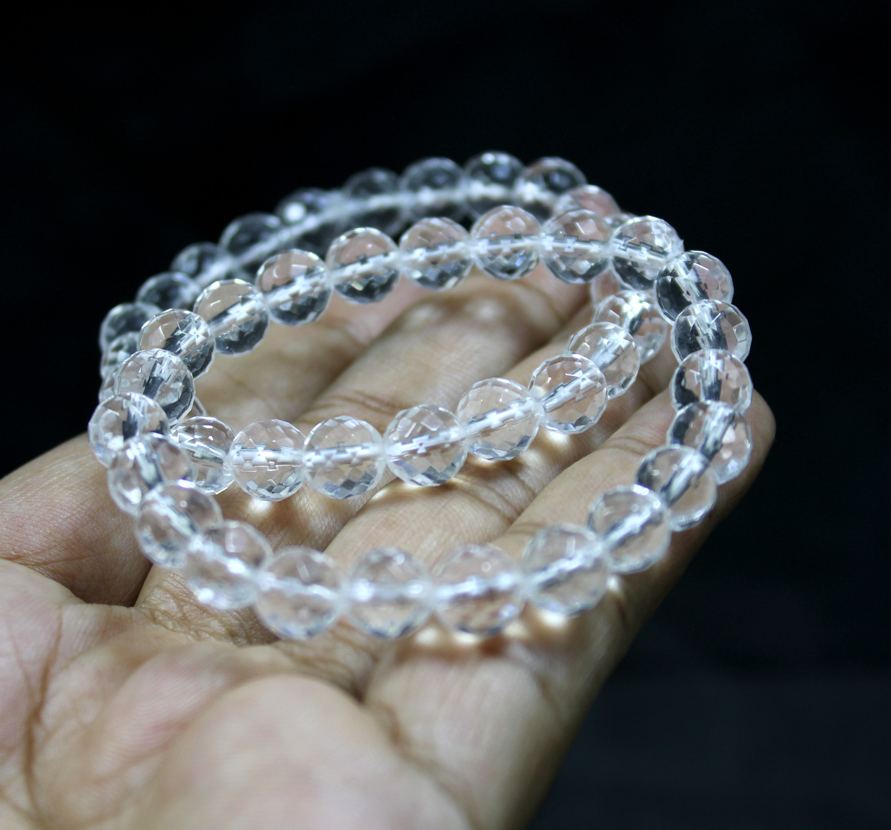 ブレスレット Numbering Clear Quartz Bracelet with Wavy Heart#5939 5BNY881 Bedazzled Quartz Crystal Bracelet – Yen Chee Design