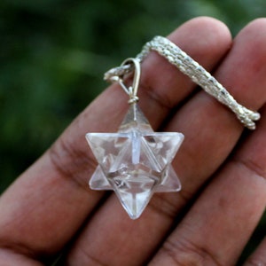 Natural Clear Quartz Merkaba,Clear Quartz Merkaba Pendant,Clear Quartz Star Pendant,Merkaba Star Pendant,A Grade Quality