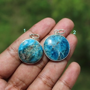 Natural Apatite Round Pendant,Apatite Pendant