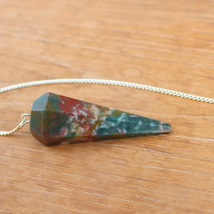 Natural Bloodstone Pendulum