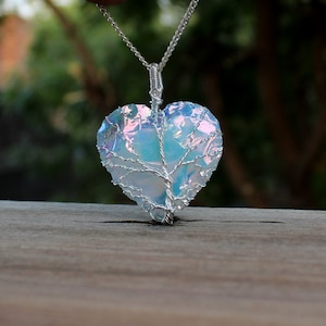 Opalite Heart Pendant,Opalite Angel Aura Pendant,Opalite Crescent Moon Pendant,Opalite Wire Wrapped Pendant,Opalite Angel Aura Star Pendant