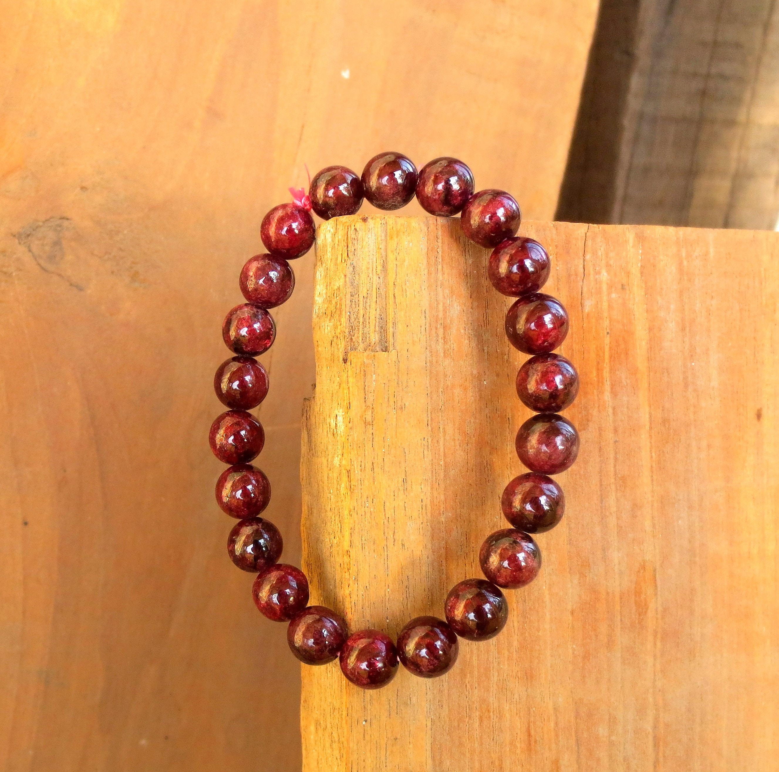 Natural Garnet BraceletGarnet Bead Bracelet 8 MM | Etsy