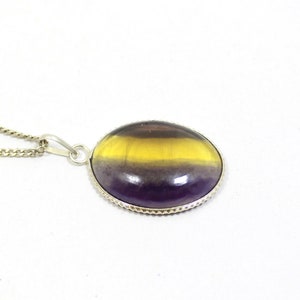 Natural Rainbow Fluorite Pendant,Rainbow Fluorite Oval Pendant,Rainbow Fluorite Crystal