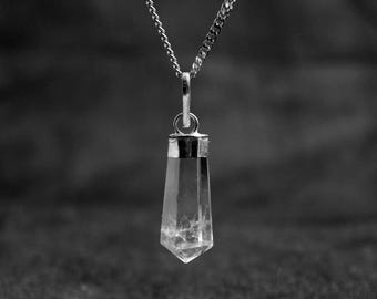 Handmade Clear Quartz Tear Drop Pendant, 25MM