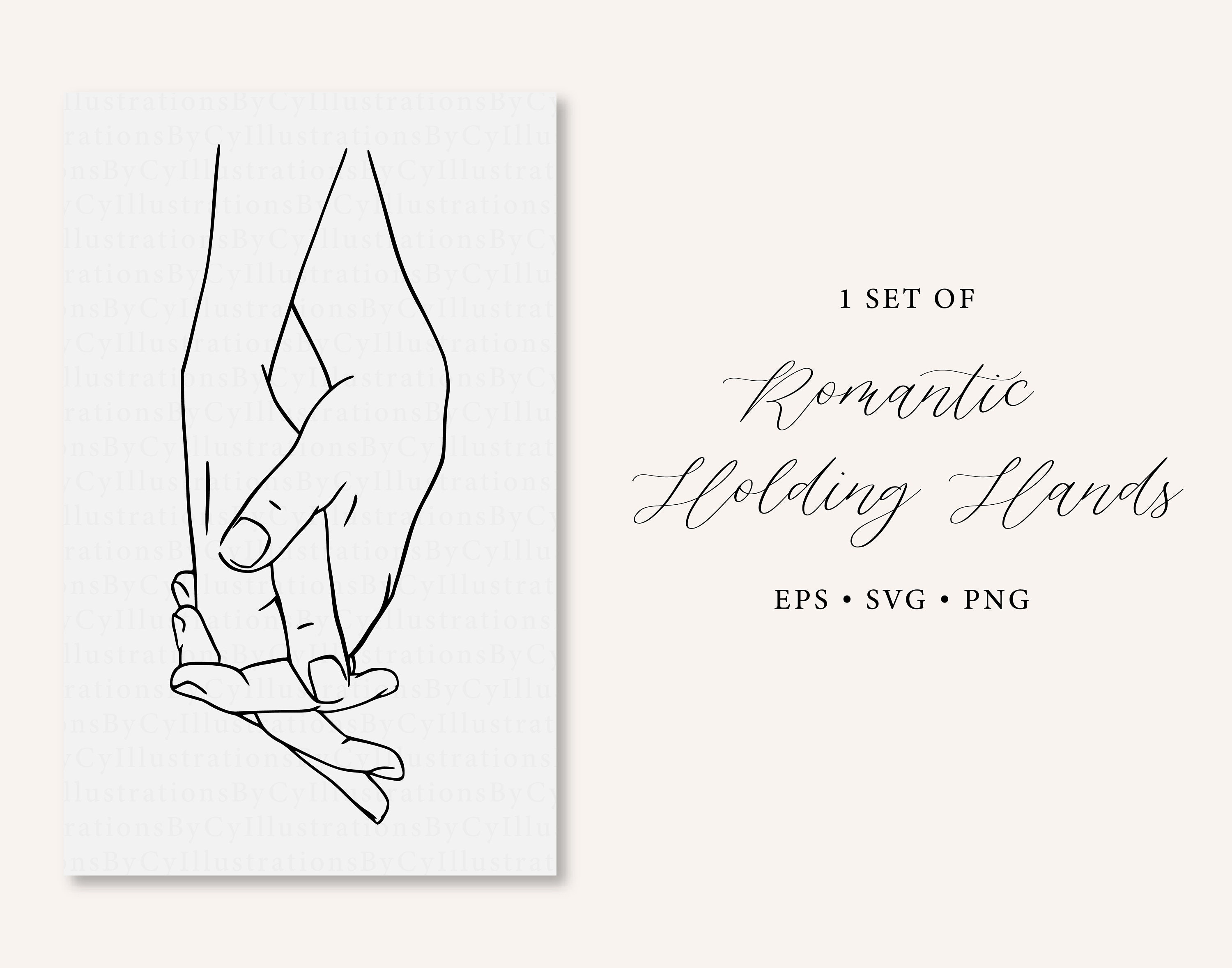 Holding Hands Svg Holding Hands Png Minimalist Hands Etsy