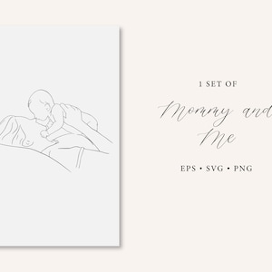 Lieve moeder en baby svg, moeder clipart voor cricut, pasgeboren baby met moeder, moeder dragen kind png, moeder dag svg, nieuwe moeder clipart, mama