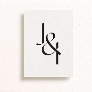 Monogramme J I, logo de mariage J et I, conception de logo préfabriqué, logo moderne, type minimaliste, sceau de cire, invitations, logo de couple