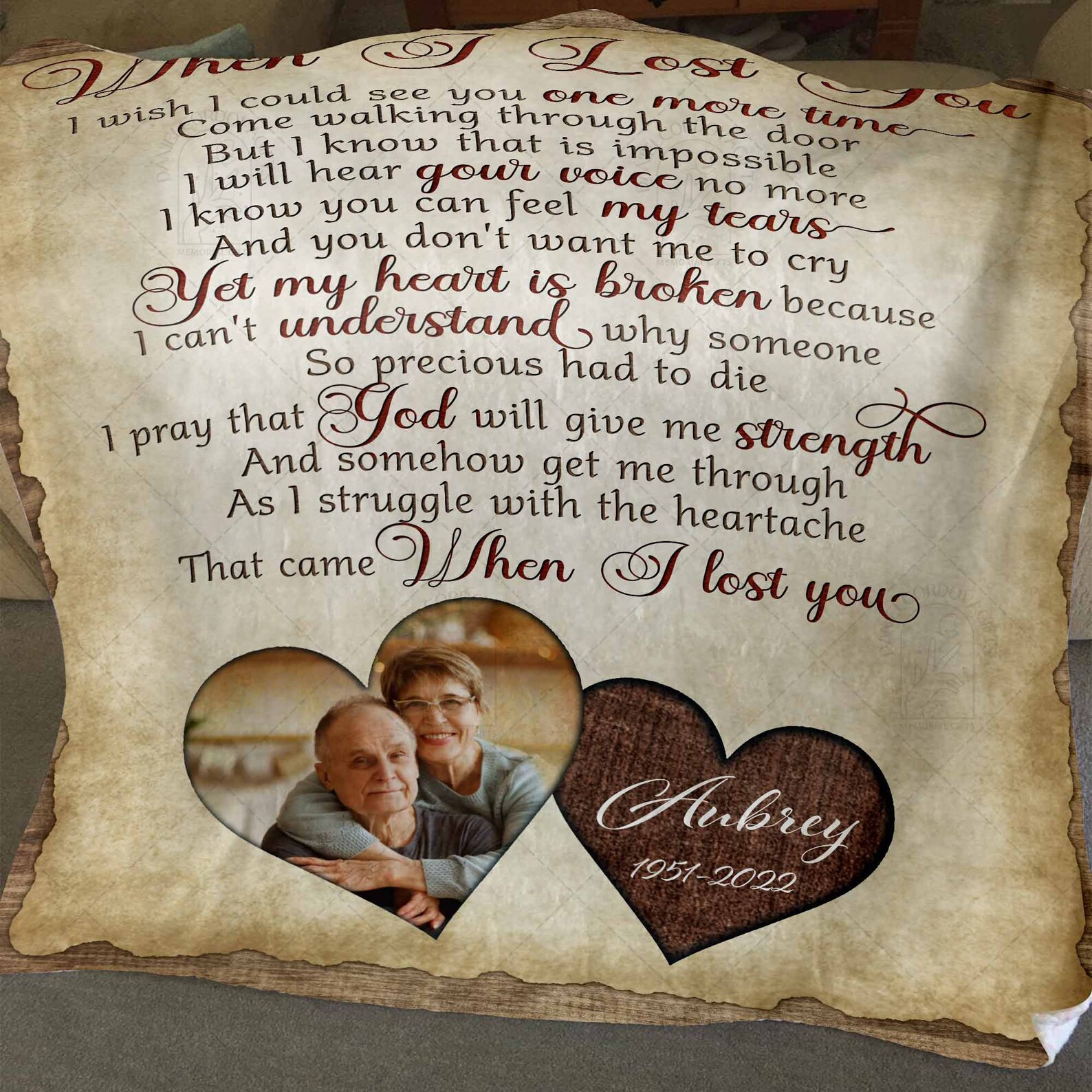 Memorial Blanket for Loss of Father Customized Fathers Day Etsy