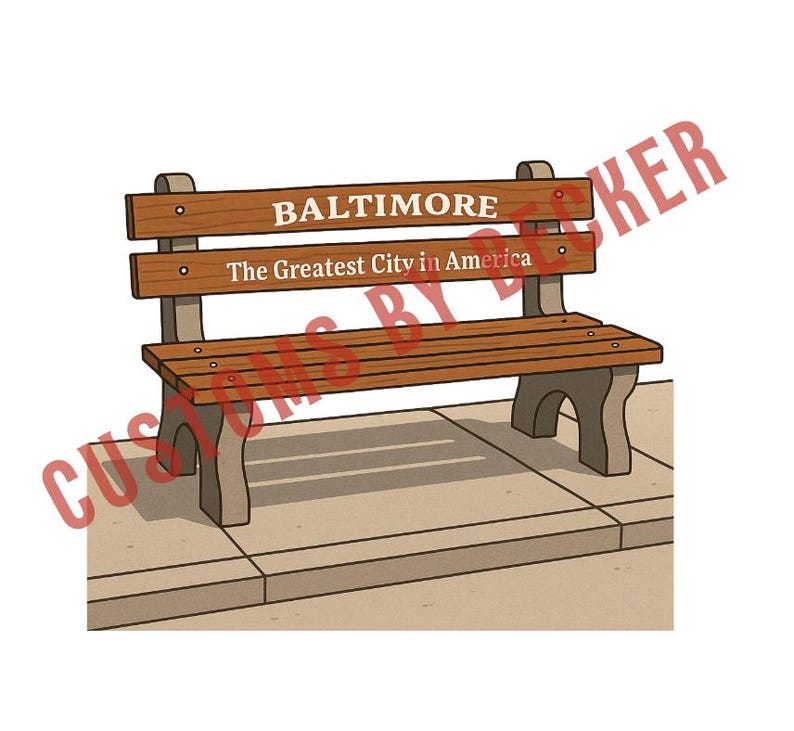 Bench Stickers Baltimore Bench Sticker - Etsy
