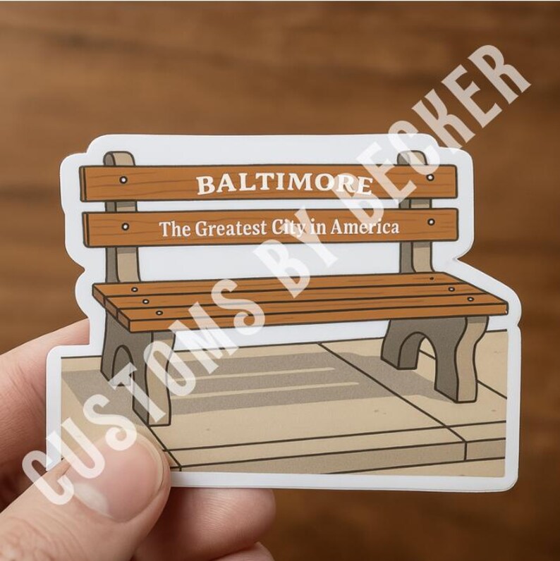 Baltimore Bench Sticker - Etsy