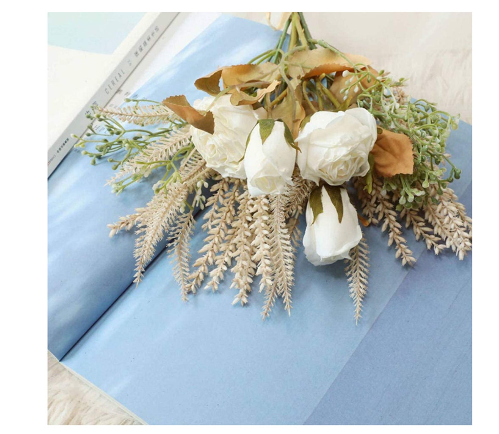 Artificial Dried Flowers Fake Silk Rose Flower Arrangements 2 Etsy