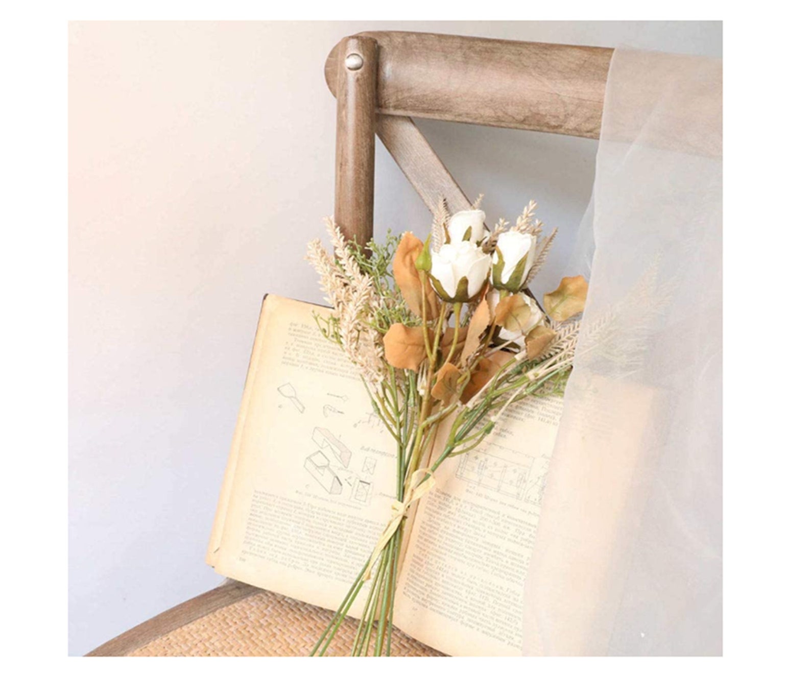 Artificial Dried Flowers Fake Silk Rose Flower Arrangements 2 Etsy